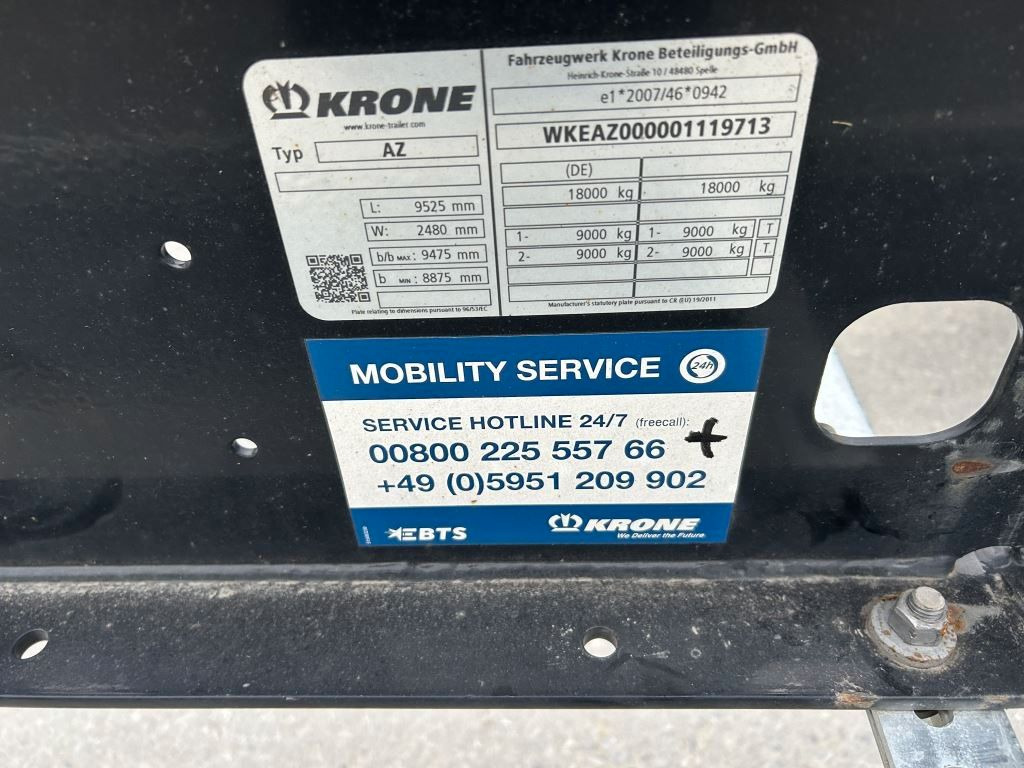 Krone 2 Achswechselfahrgestell, Typ: MAXI AZW 18 eL3B7 - Reboque transportador de contêineres/ Caixa móvel: foto 4 Krone 2 Achswechselfahrgestell, Typ: MAXI AZW 18 eL3B7 - Reboque transportador de contêineres/ Caixa móvel: foto 4