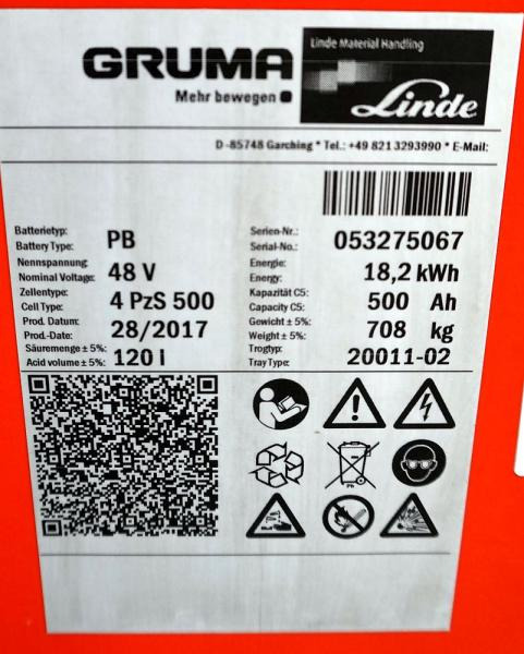 GRUMA 48 Volt 4 PzS 500 Ah - Bateria automotiva: foto 4 GRUMA 48 Volt 4 PzS 500 Ah - Bateria automotiva: foto 4