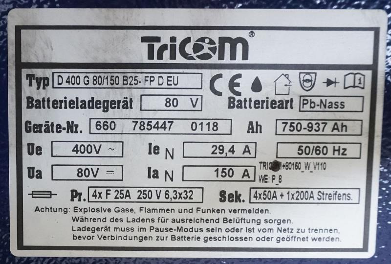 Bateria automotiva TRICOM D 400 G 80/150: foto 6