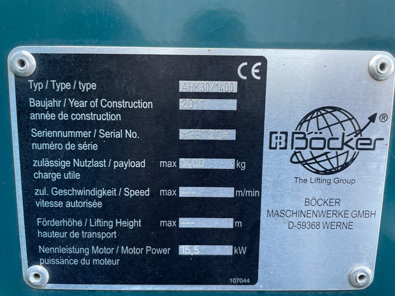 Böcker AHK 30/1400 - Grua todo o terreno: foto 3 Böcker AHK 30/1400 - Grua todo o terreno: foto 3