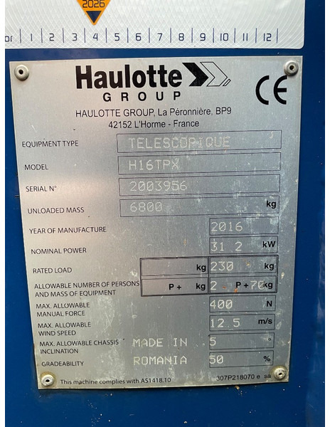 Haulotte H 16 TPX - Plataforma telescópica: foto 3 Haulotte H 16 TPX - Plataforma telescópica: foto 3