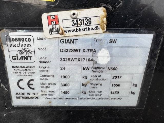 Mini pá carregadora de rastos Giant D 332 SWT X-TRA: foto 14