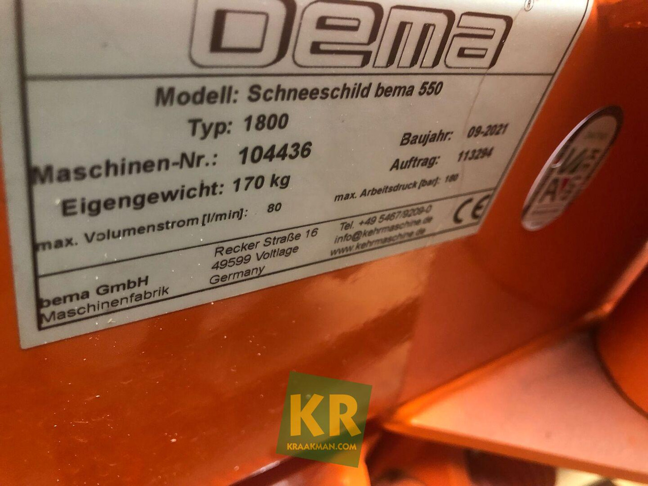 Bema VEEGMACHINE BEMA - Lâmina limpa-neves: foto 1 Bema VEEGMACHINE BEMA - Lâmina limpa-neves: foto 1