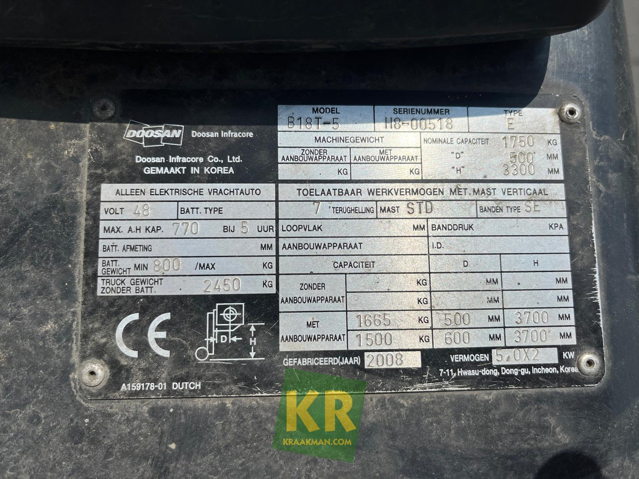 Empilhadeira montada em caminhão Doosan B18T: foto 15