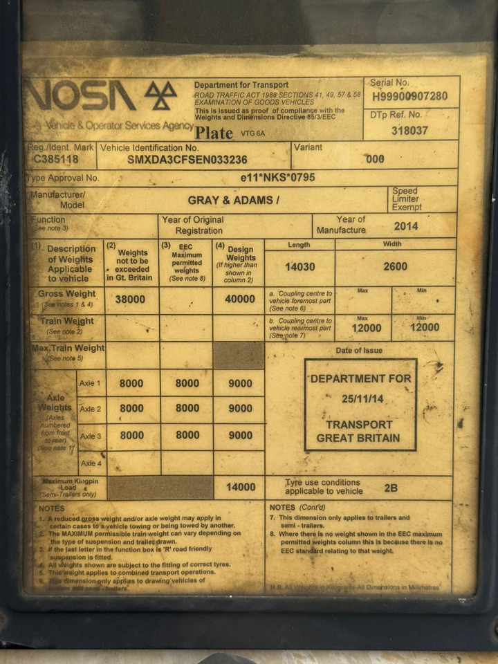 Gray and Adams 2014 SLXe 300 – CML22SC - Semi-reboque frigorífico: foto 4 Gray and Adams 2014 SLXe 300 – CML22SC - Semi-reboque frigorífico: foto 4