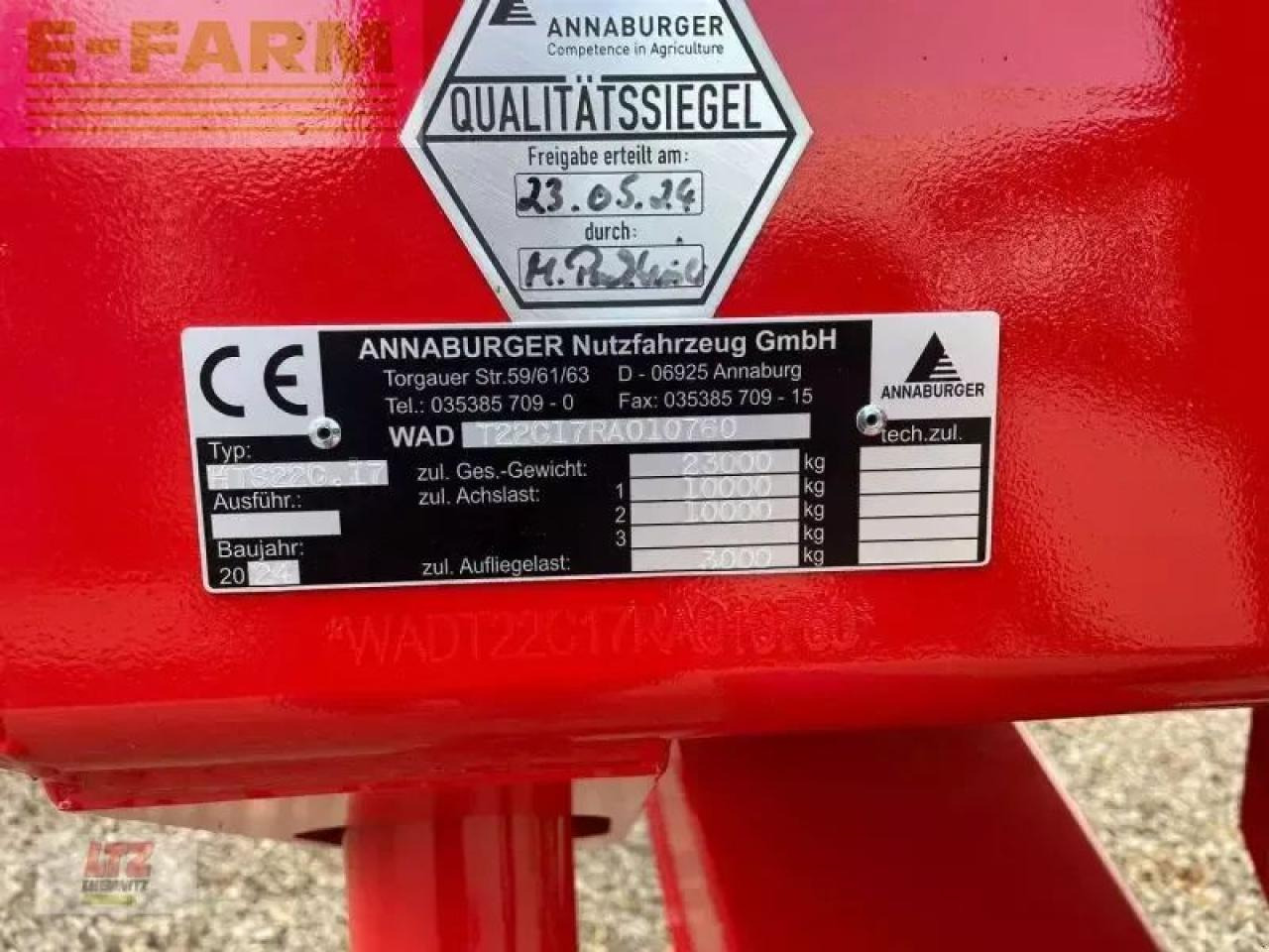Reboque basculante agrícola Annaburger hts22c.17 schubmax plus: foto 7