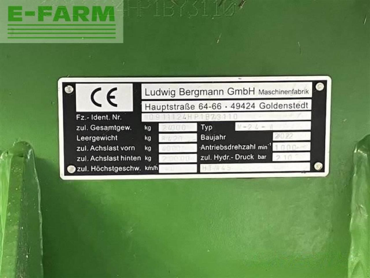 Reboque agrícola Bergmann htw 45 mit laderaumabdeckung: foto 11