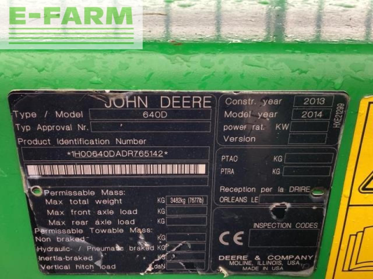 Acessórios para Colhedora de forragem John Deere 640d: foto 16