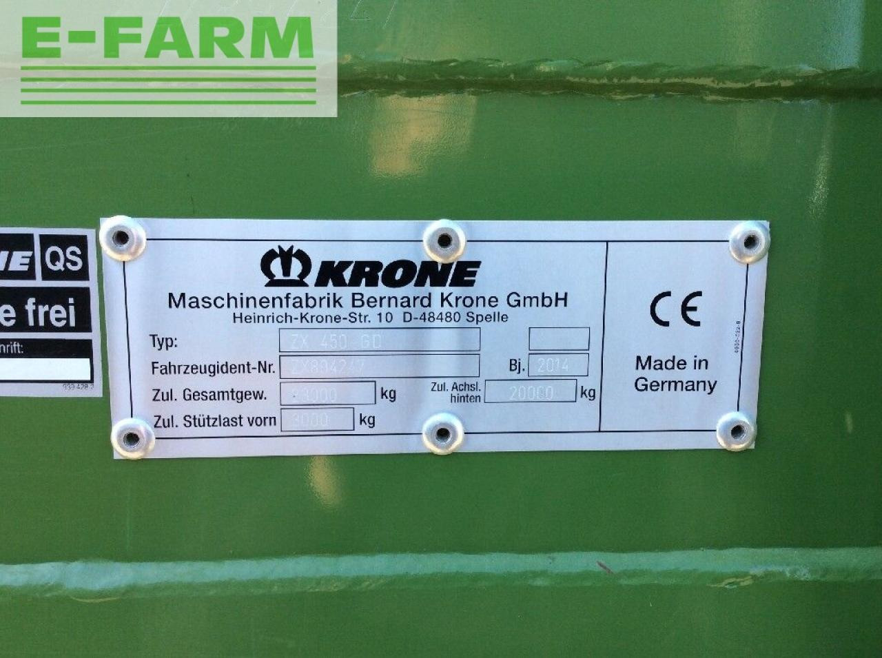 Reboque basculante agrícola Krone zx 450 gd: foto 23