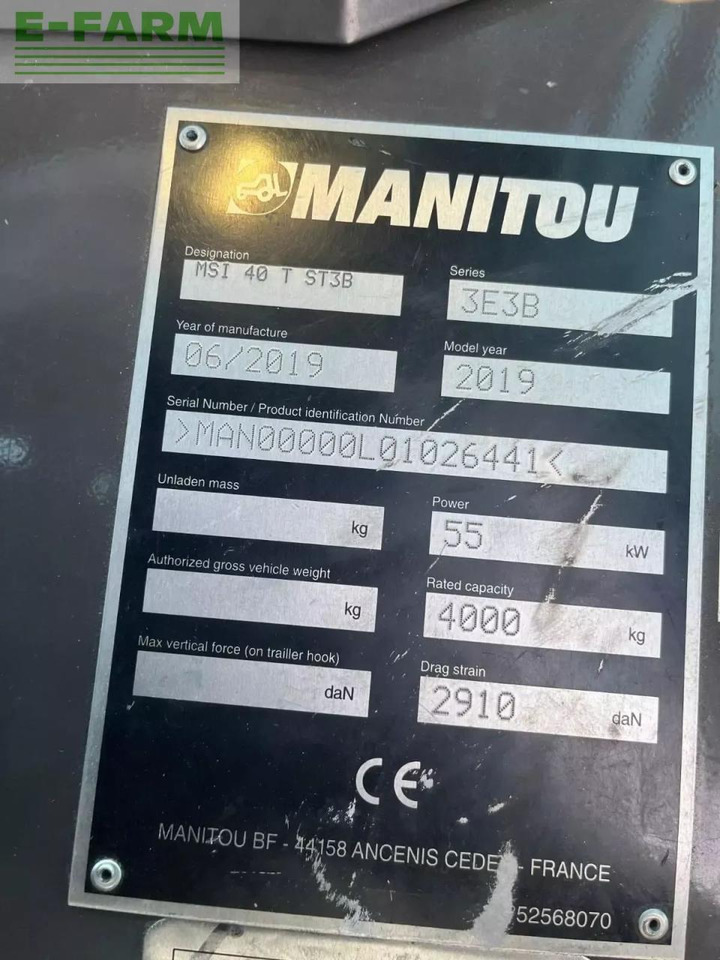 Empilhadeira Manitou msi 40 t geländestapler: foto 19