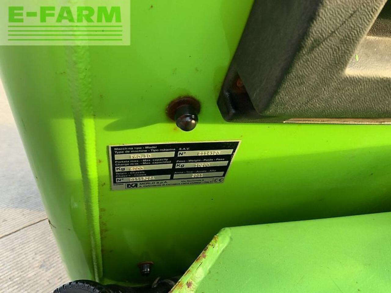 Empilhador telescópico Merlo p60.10 telehandler (st22426): foto 17