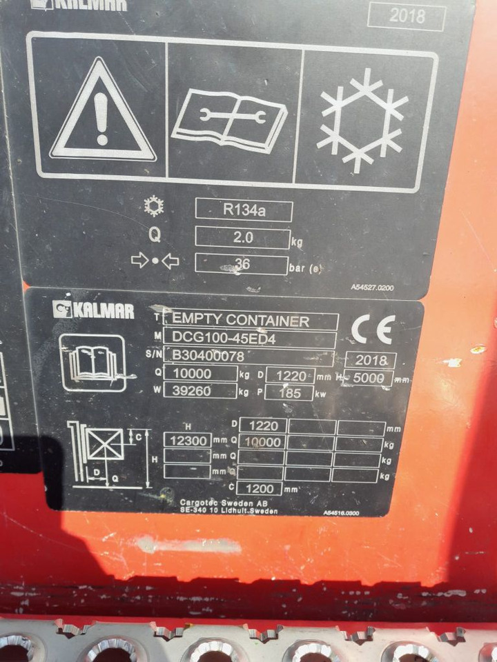 Kalmar DCG100-45ED4 - Reachstacker porta contentores: foto 3 Kalmar DCG100-45ED4 - Reachstacker porta contentores: foto 3