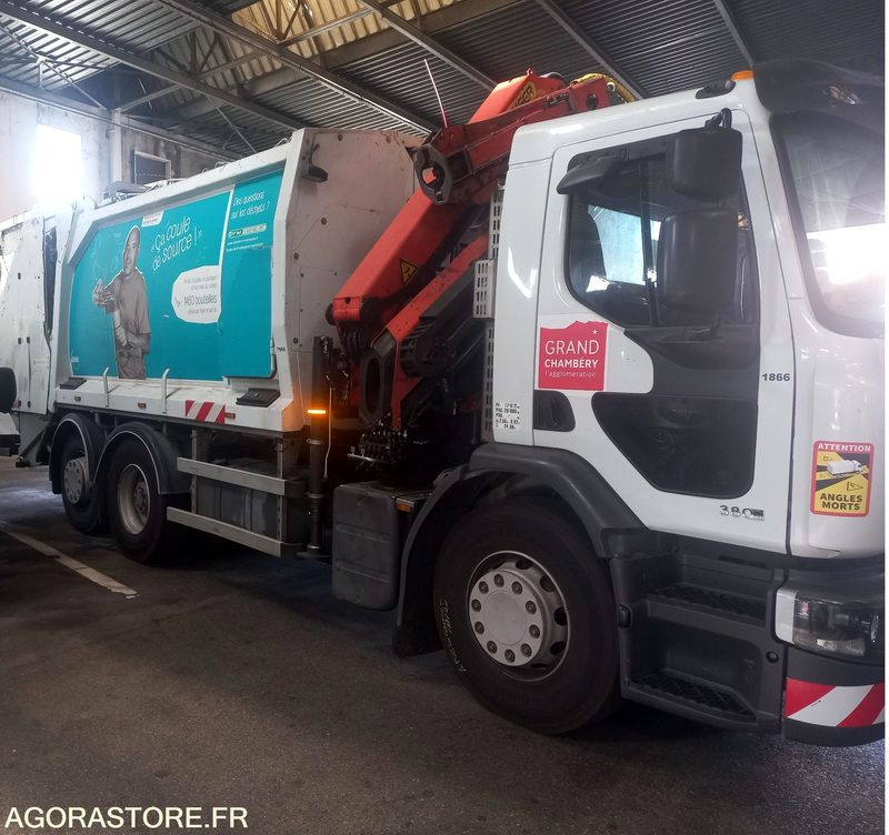 BOM GRUE Renault PREMIUM 26T / benne Geesinknorba grue Palfinger (ref. BT66) - Caminhão de lixo: foto 2 BOM GRUE Renault PREMIUM 26T / benne Geesinknorba grue Palfinger (ref. BT66) - Caminhão de lixo: foto 2