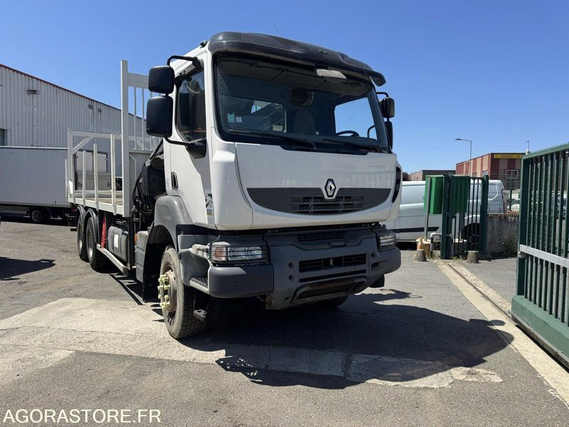 RENAULT KERAX 410.26 - CAMION PLATEAU GRUE - HIAB 200C - 2007 / 359000 - Camião: foto 1 RENAULT KERAX 410.26 - CAMION PLATEAU GRUE - HIAB 200C - 2007 / 359000 - Camião: foto 1