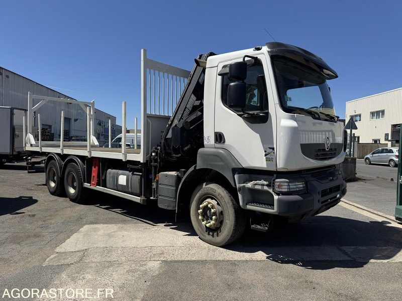 RENAULT KERAX 410.26 - CAMION PLATEAU GRUE - HIAB 200C - 2007 / 359000 - Camião: foto 2 RENAULT KERAX 410.26 - CAMION PLATEAU GRUE - HIAB 200C - 2007 / 359000 - Camião: foto 2