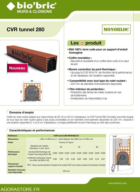 Lot de 12 coffres caisson de volet roulant tunnel préfabriqué BIO'BRIC - Ferramenta/ Equipamento: foto 4 Lot de 12 coffres caisson de volet roulant tunnel préfabriqué BIO'BRIC - Ferramenta/ Equipamento: foto 4