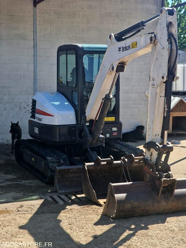 MINI PELLE SUR CHENILLE CAOUTCHOUC BOBCAT 5T E45 AVEC 3 GODETS - 2017 - 1715h - Mini escavadeira: foto 2 MINI PELLE SUR CHENILLE CAOUTCHOUC BOBCAT 5T E45 AVEC 3 GODETS - 2017 - 1715h - Mini escavadeira: foto 2