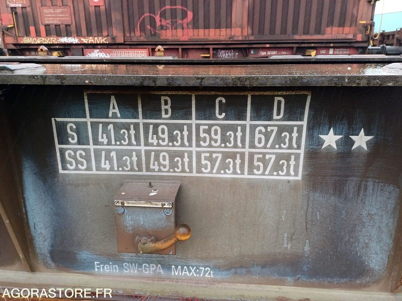Máquina de outro Wagon plat intermodal type Sggnss – modèle 6432B0-4, 72 pieds - 2004 (ref 1561): foto 8