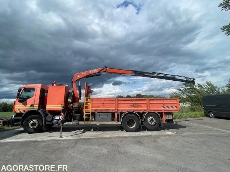 Camião de caixa aberta/ Plataforma, Camião grua RENAULT PREMIUM LANDER 430.26 - PLATEAU GRUE - GRUE FASSI F150 + RADIO - 2011: foto 7