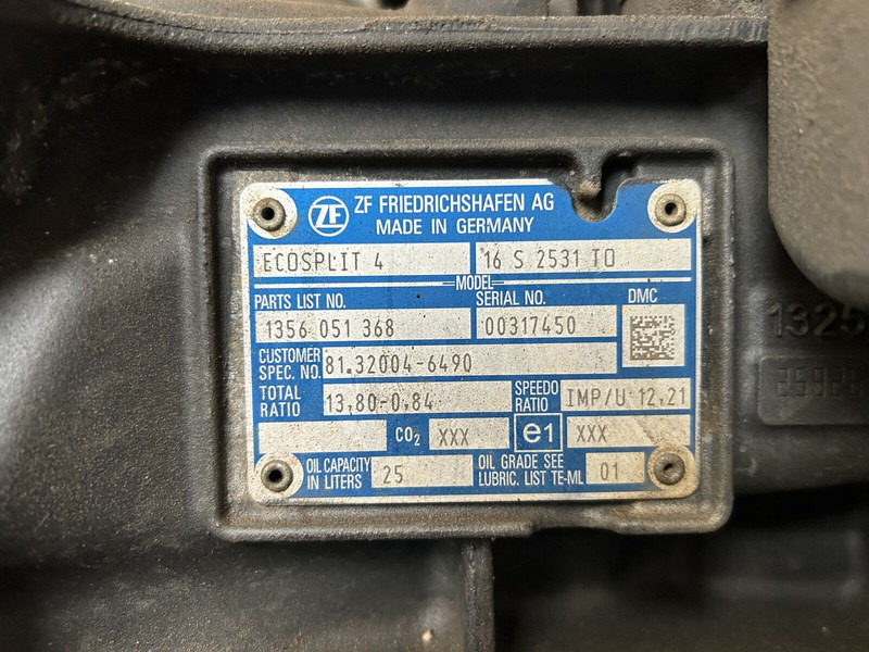 Caixa de velocidade por Camião MAN manual gearbox with intarder: foto 7