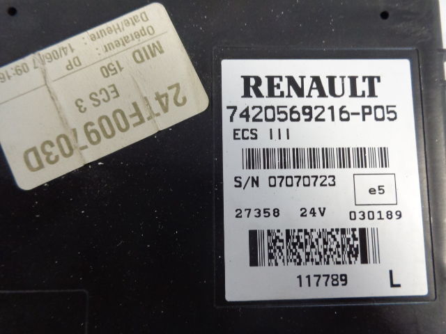 Renault ECS control units 7420569216, 7420569216, 7420569216 "WORLDWIDE - Centralina electrónica por Camião: foto 4 Renault ECS control units 7420569216, 7420569216, 7420569216 "WORLDWIDE - Centralina electrónica por Camião: foto 4