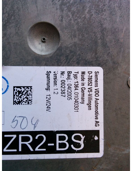 MAN ZR2-BS - VDO D78052 VS - Centralina electrónica: foto 4 MAN ZR2-BS - VDO D78052 VS - Centralina electrónica: foto 4