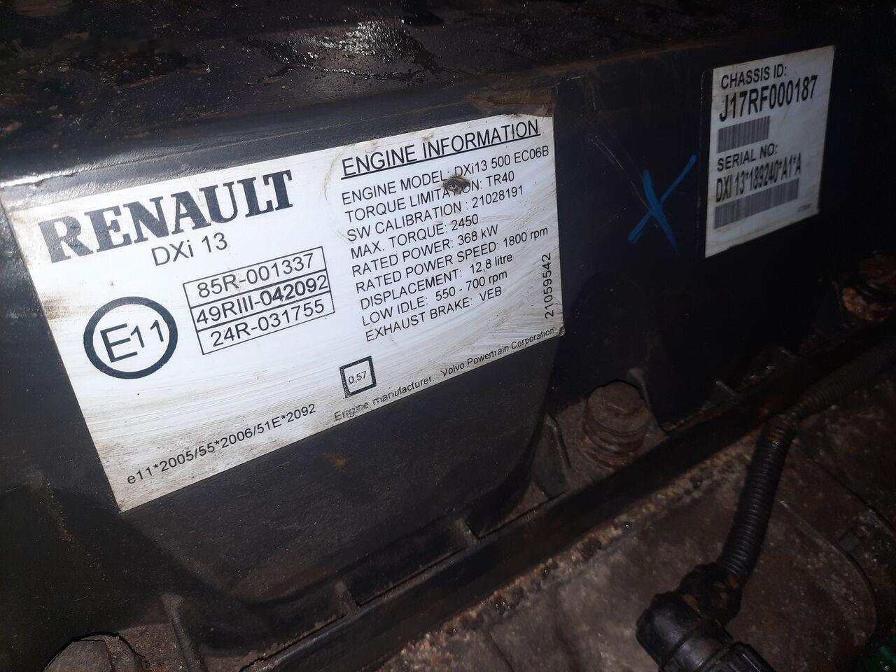 Motor por Camião Renault DXI 13 500 EC06B   Renault Magnum: foto 9