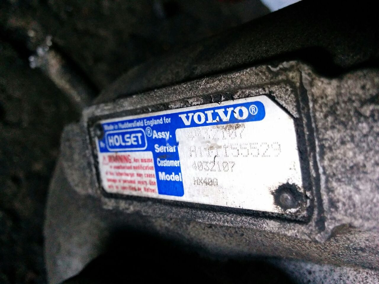Turbocompressor por Ônibus Volvo HOLSET HX40M . HX40G Iveko   Volvo Iveko Cursor-8: foto 6
