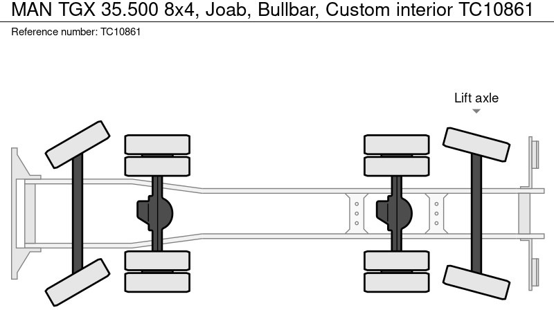 Camião polibenne MAN TGX 35.500 8x4, Joab, Bullbar, Custom interieur: foto 13