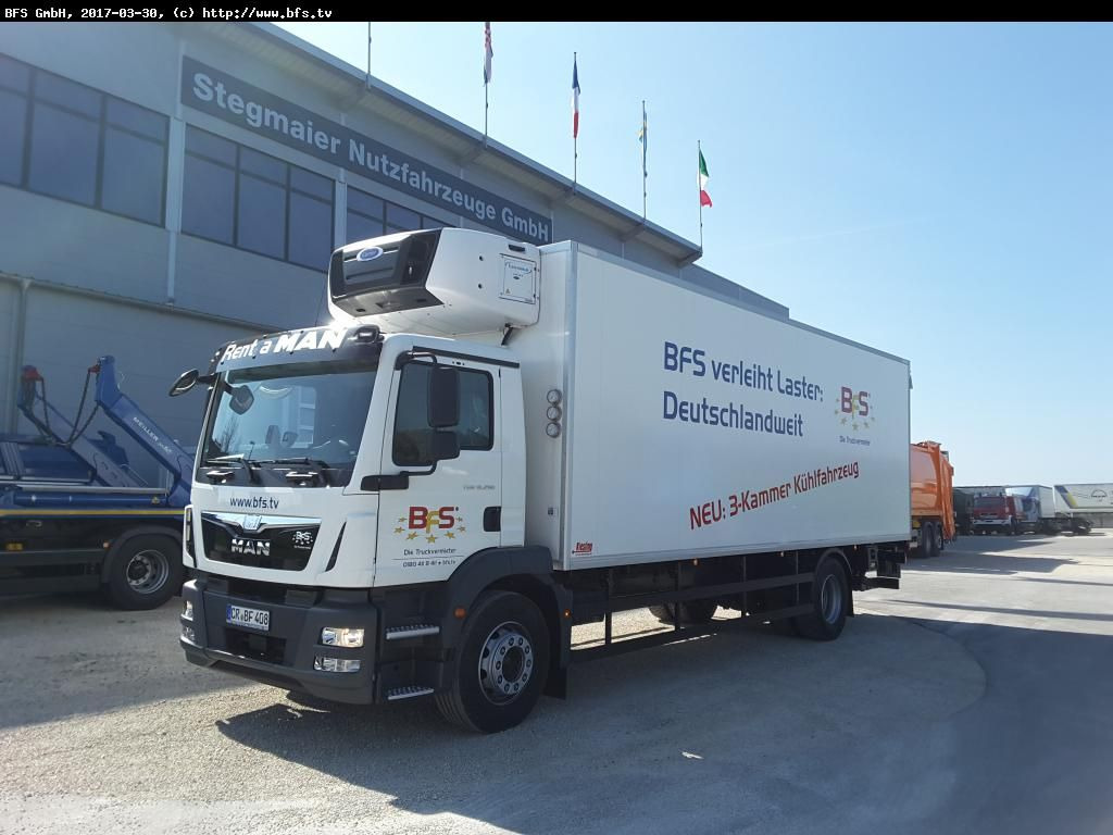 MAN TGM 18.290 4x2 LL Carrier Supra 1250MT, Längs!, - Camião frigorífico: foto 1 MAN TGM 18.290 4x2 LL Carrier Supra 1250MT, Längs!, - Camião frigorífico: foto 1