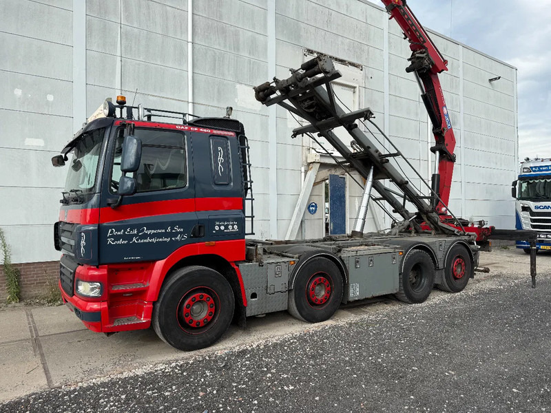 Camião com sistema de cabo, Camião grua DAF CF 85.460 8X2 + YEAR 2016 HMF CRANE 2620-K4 + FLYJIB + WINCH + REMOTE: foto 18