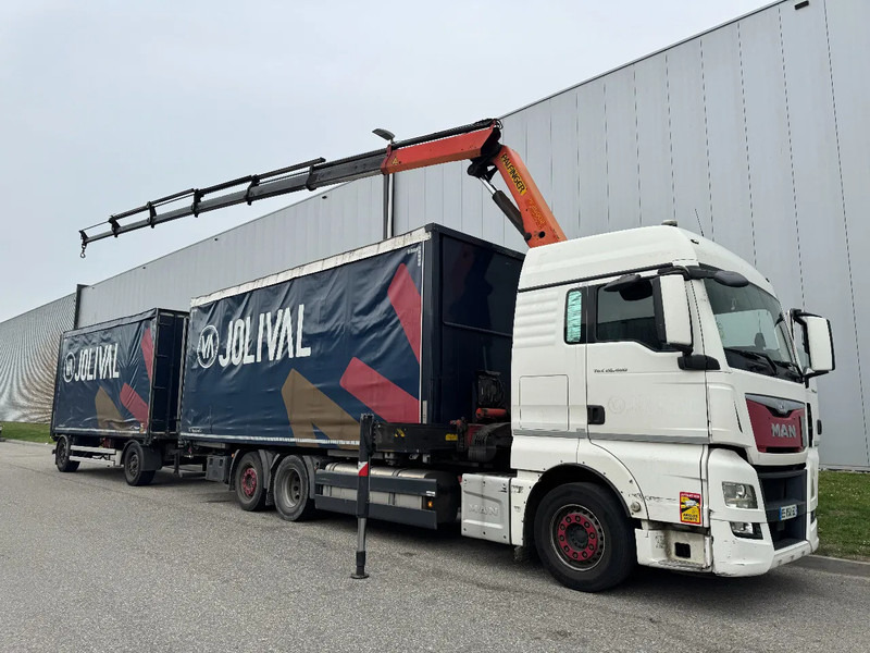 MAN TGX 26.480 6X2 - EURO 6 + PALFINGER PK20002 + REMOTE + LECITRAILER HANGER - Camião de lona, Camião grua: foto 1 MAN TGX 26.480 6X2 - EURO 6 + PALFINGER PK20002 + REMOTE + LECITRAILER HANGER - Camião de lona, Camião grua: foto 1