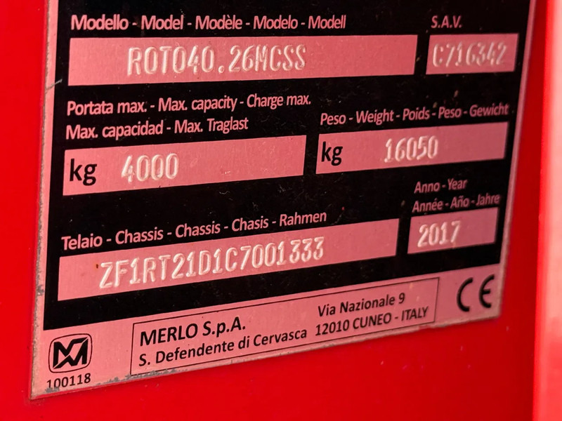 Pá carregadora Merlo ROTO40.26MCSS, AFSTANDBEDIENING,MANBAK PALLETVORKEN HIJS JIB EN LIER: foto 7 Pá carregadora Merlo ROTO40.26MCSS, AFSTANDBEDIENING,MANBAK PALLETVORKEN HIJS JIB EN LIER: foto 7
