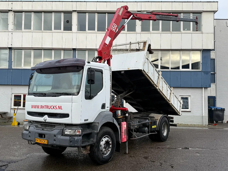 Renault Kerax 260 4X2 + HMF 953 K2 CRANE + TIPPER MARREL - EURO 3 - MANUAL - FULL STEEL SUSP. - Camião basculante, Camião grua: foto 1 Renault Kerax 260 4X2 + HMF 953 K2 CRANE + TIPPER MARREL - EURO 3 - MANUAL - FULL STEEL SUSP. - Camião basculante, Camião grua: foto 1