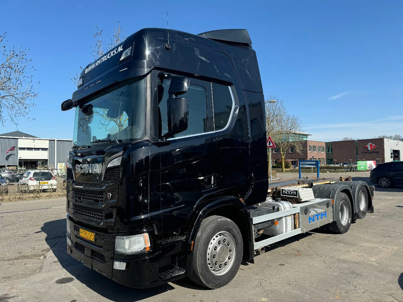 Camião polibenne Scania R580 V8 6X2 VDL HOOK 20T RETARDER EURO 6 2 UNITS: foto 12