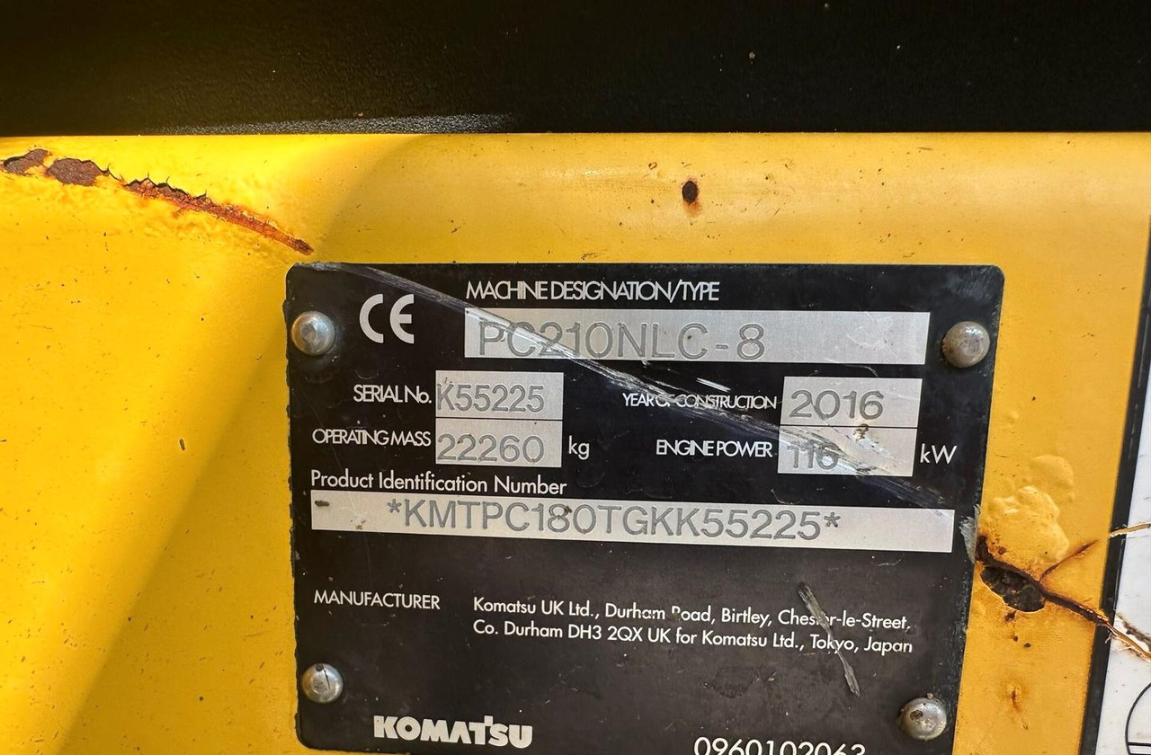 Escavadora de rastos Escavatore Komatsu PC 210 del 2016: foto 8