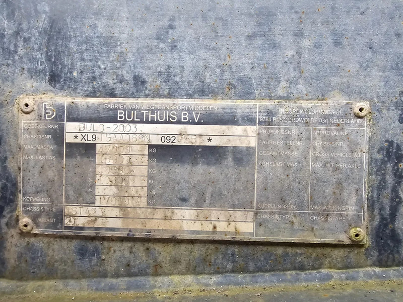 Bulthuis TSTA23 - BPW - DRUM - Lifting axle - 2x Steering - Semi-reboque chassi: foto 5 Bulthuis TSTA23 - BPW - DRUM - Lifting axle - 2x Steering - Semi-reboque chassi: foto 5