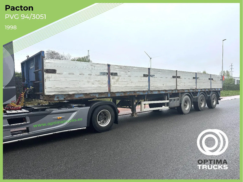 Pacton Plateau à ridelles / Flatbed trailer with sideboards - Semi-reboque plataforma/ Caixa aberta: foto 1 Pacton Plateau à ridelles / Flatbed trailer with sideboards - Semi-reboque plataforma/ Caixa aberta: foto 1