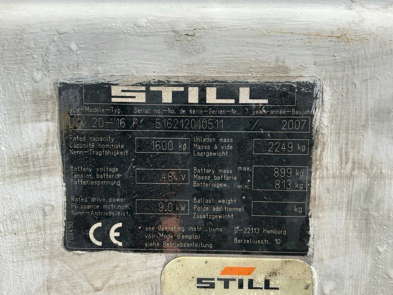 Empilhadeira 2007 STILL RX20-16 CANNIBALIZING FORKLIFT: foto 18