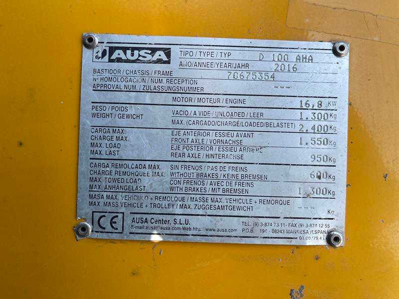 Tombador AUSA - 2016 - D 100 - DUMPER: foto 12 Tombador AUSA - 2016 - D 100 - DUMPER: foto 12