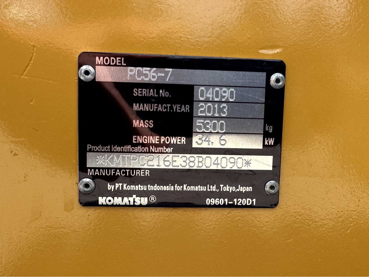 Escavadora de rastos Komatsu PC56-7: foto 39