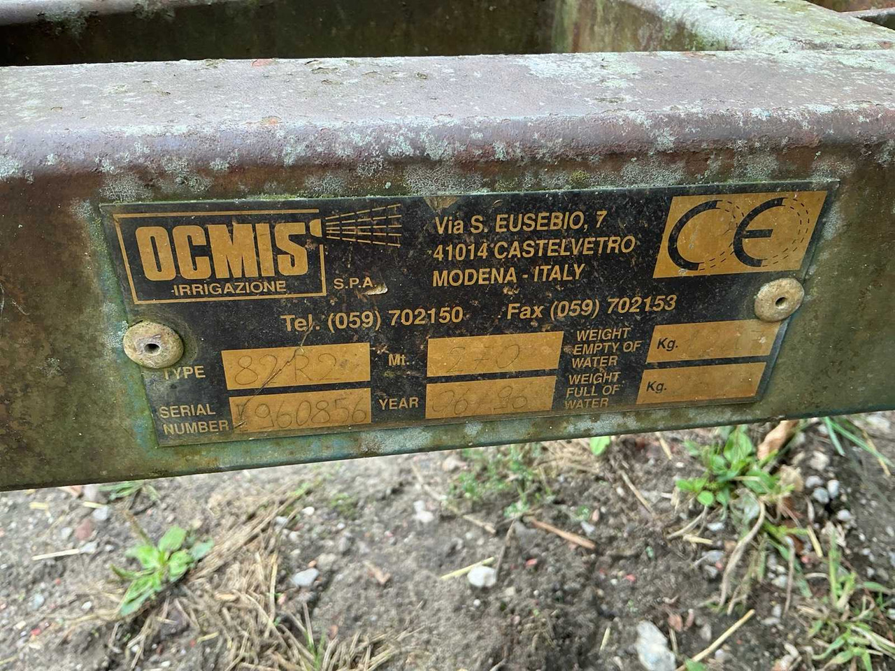 Equipamento para irrigação Ocmis 82R2: foto 20