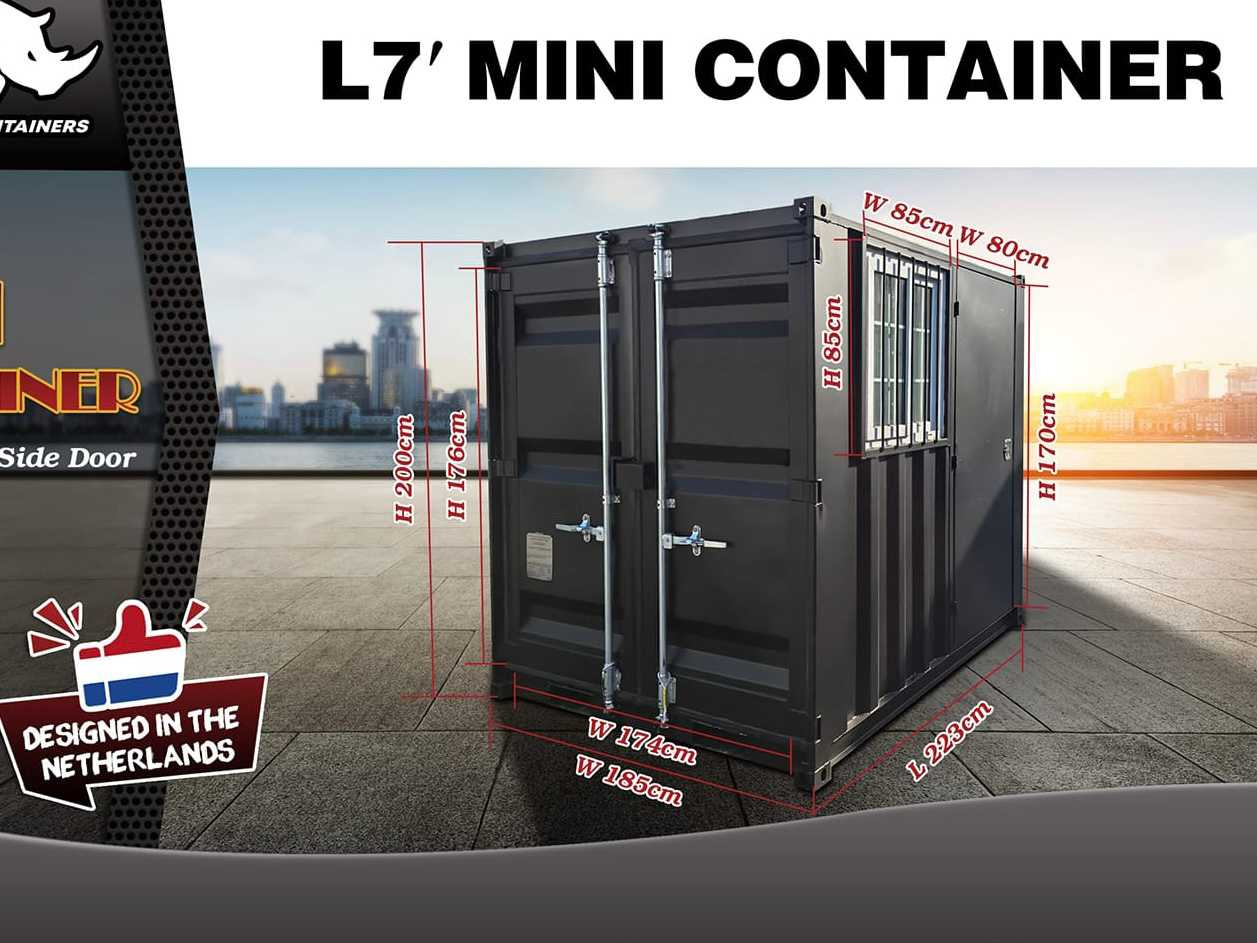 Contentor marítimo Rhino-Cross-Containers 7ft Zwart: foto 8