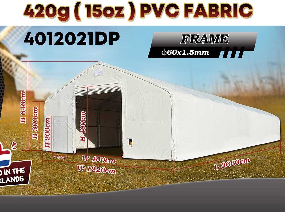 Rhino-Cross-Shelter 4012021DP - 36,6x12,2x6,4 m - Depósito de armazenamento: foto 2 Rhino-Cross-Shelter 4012021DP - 36,6x12,2x6,4 m - Depósito de armazenamento: foto 2