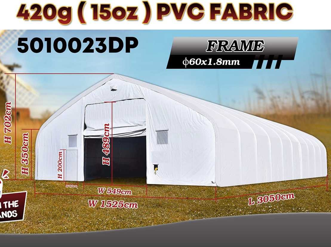 Rhino-Cross-Shelter 5010023DP - 30,5x15,25x7,015 m - Depósito de armazenamento: foto 2 Rhino-Cross-Shelter 5010023DP - 30,5x15,25x7,015 m - Depósito de armazenamento: foto 2