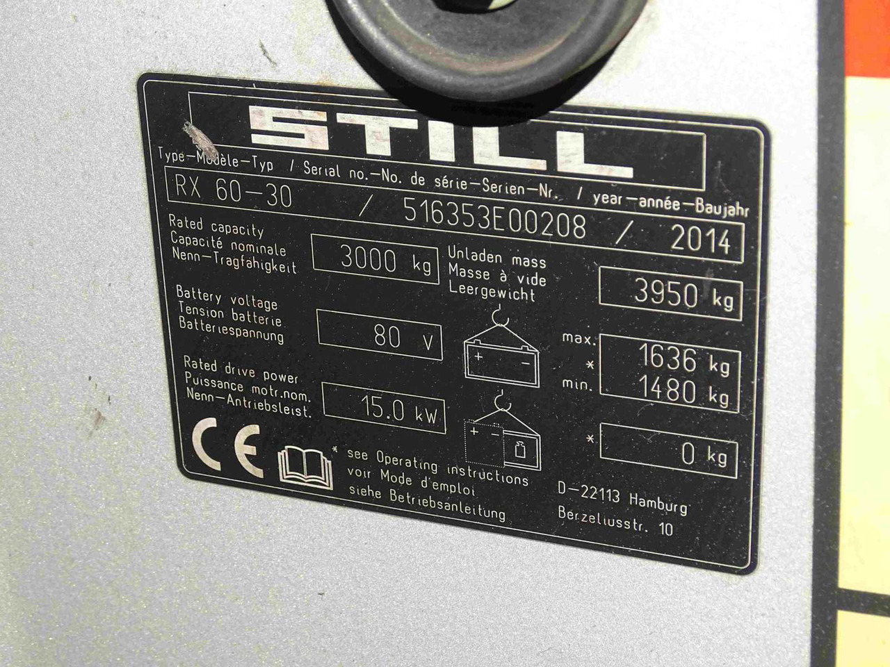 STILL RX60-30 2014 FORKLIFT - Empilhadeira: foto 2 STILL RX60-30 2014 FORKLIFT - Empilhadeira: foto 2