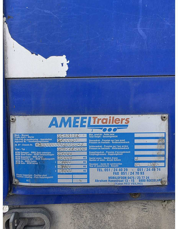2005 SCHMITZ SPR 27/2000 SEMI-TRAILER - Semi-reboque: foto 5 2005 SCHMITZ SPR 27/2000 SEMI-TRAILER - Semi-reboque: foto 5