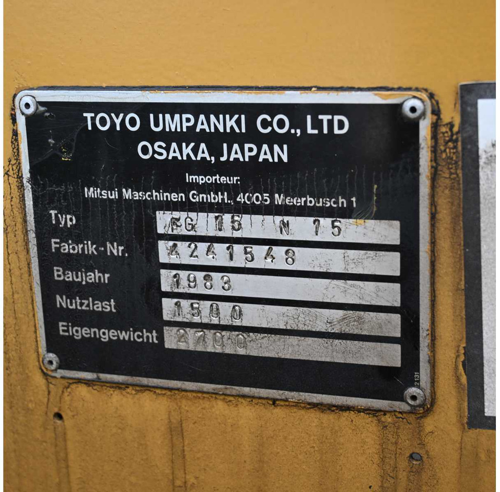 Empilhadeira TCM - 1983 - FG15 - FORKLIFT TRUCK: foto 6