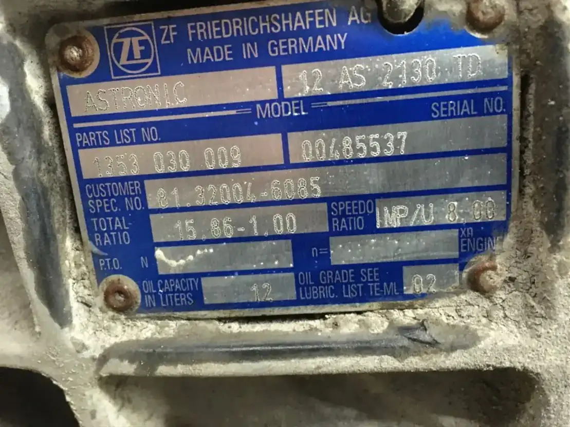 MAN Versnellingsbak 12AS 2130 TD - Caixas de velocidade e peças por Camião: foto 5 MAN Versnellingsbak 12AS 2130 TD - Caixas de velocidade e peças por Camião: foto 5