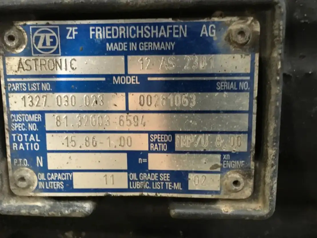 MAN Versnellingsbak 12AS2301TD - Caixas de velocidade e peças por Camião: foto 5 MAN Versnellingsbak 12AS2301TD - Caixas de velocidade e peças por Camião: foto 5